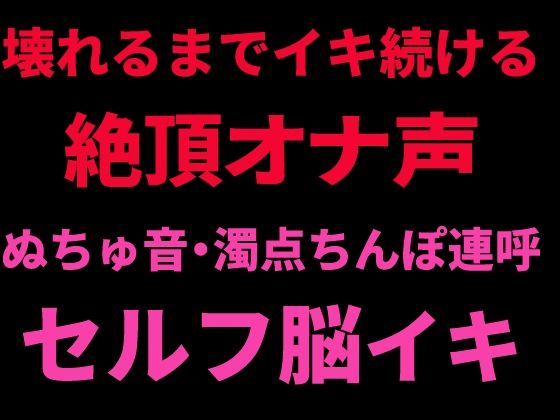 壊れるまでイキ続ける絶頂オナ声 〜ぬちゅ音・濁点ちんぽ連呼・セルフ脳イキ〜｜絶頂ひとりオナ子｜同人誌
