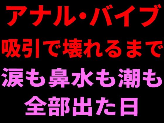 アナル・バイブ・吸引で壊れるまで。涙も鼻水も潮も全部出た日｜絶頂ひとりオナ子｜同人誌