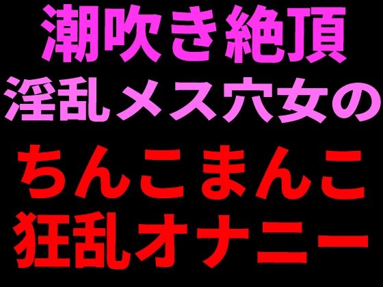 潮吹き絶頂 淫乱メス穴女のちんこまんこ狂乱オナニー｜絶頂ひとりオナ子｜同人誌