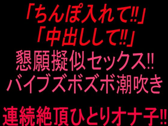 「ちんぽ入れて！！」「中出しして！！」懇願擬似セックス！！バイブズボズボ潮吹き連続絶頂ひとりオナ子！！｜絶頂ひとりオナ子｜同人誌