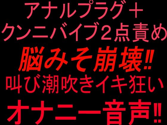 アナルプラグ＋クンニバイブ2点責めで脳みそ崩壊！！叫び潮吹きイキ狂いオナニー音声！！｜絶頂ひとりオナ子｜同人誌