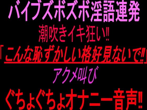 バイブズボズボ淫語連発潮吹きイキ狂い！！「こんな恥ずかしい格好見ないで！！」アクメ叫びぐちょぐちょオナニー音声！！｜絶頂ひとりオナ子｜同人誌
